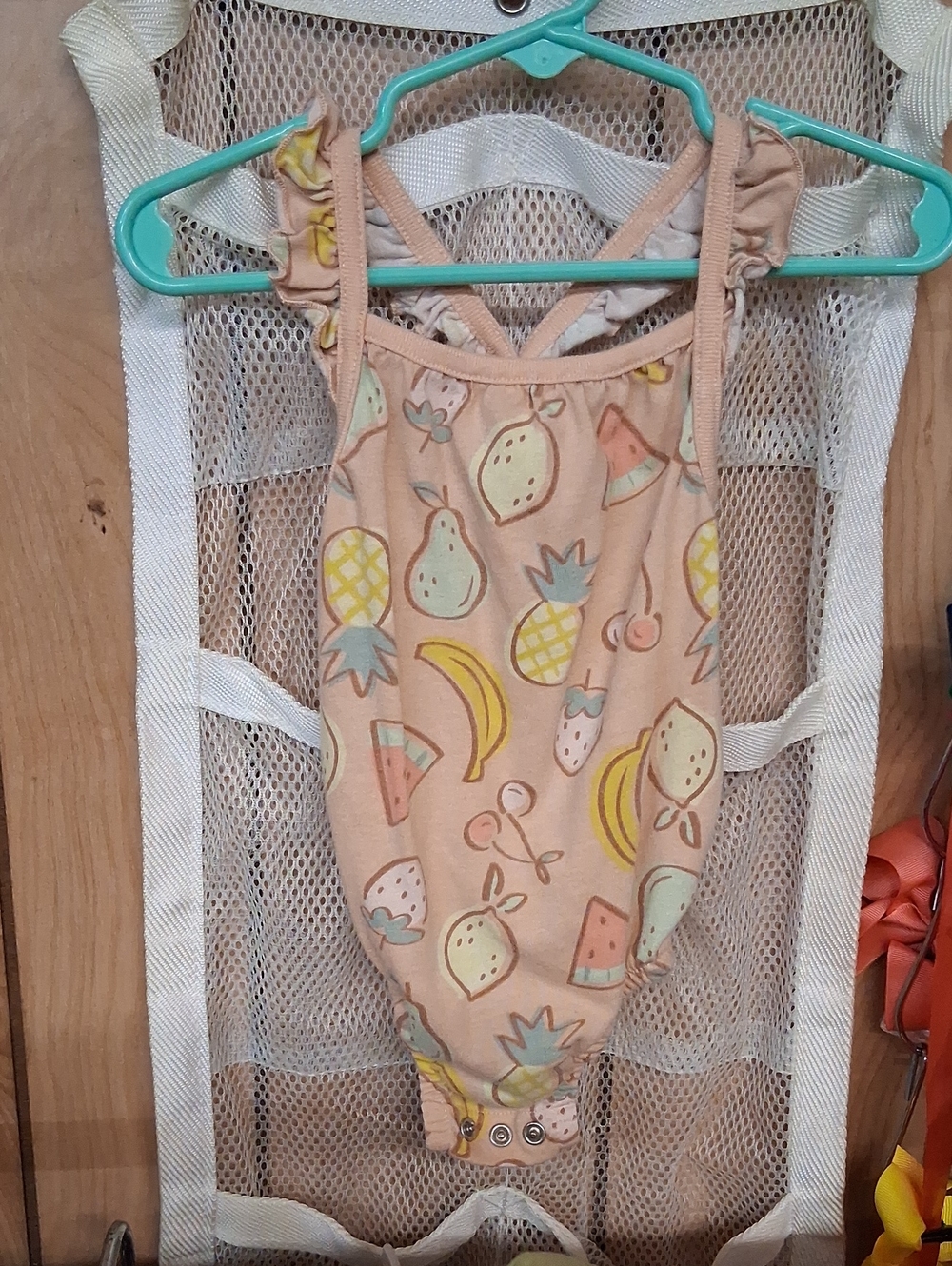 Garanimals Peach Fruit Print One-Piece Bodysuit